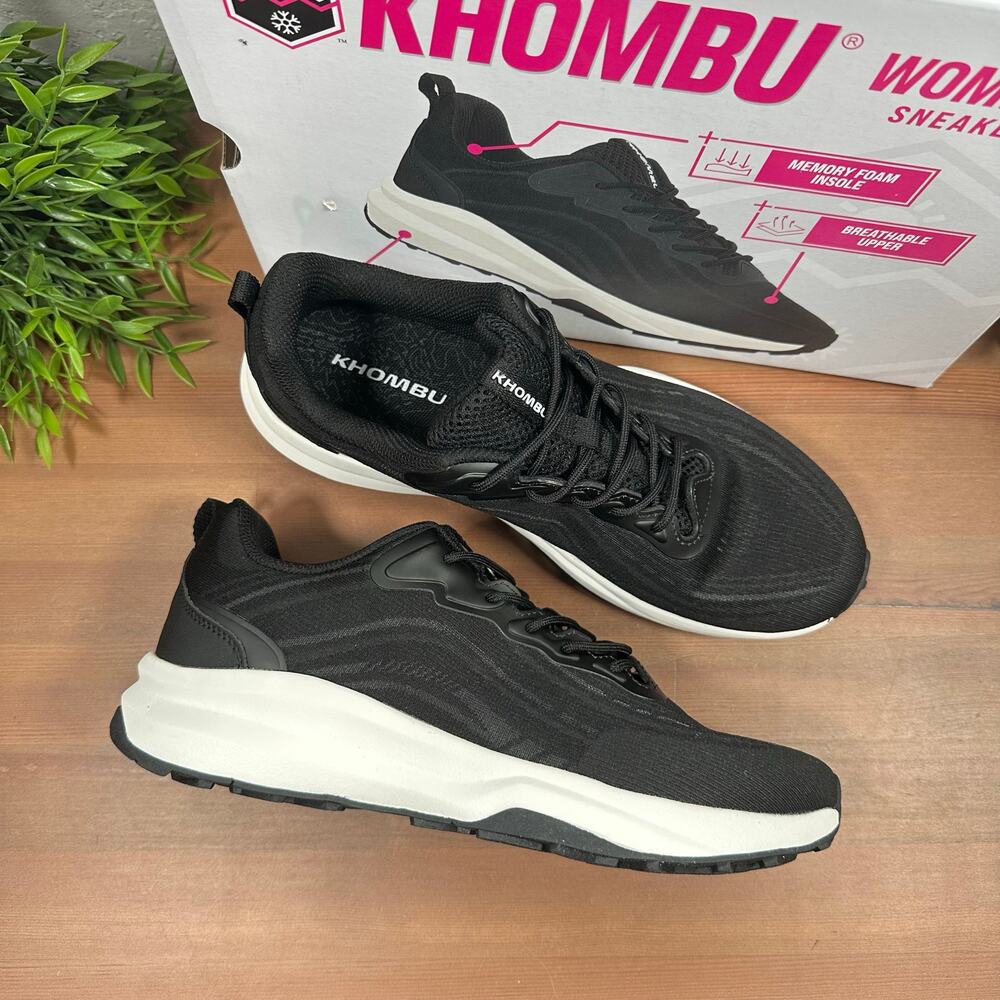Khombu Women's Patan Black Sneakers Size 8